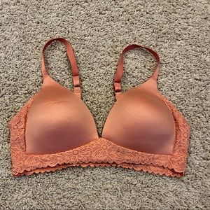 Orange wireless bra